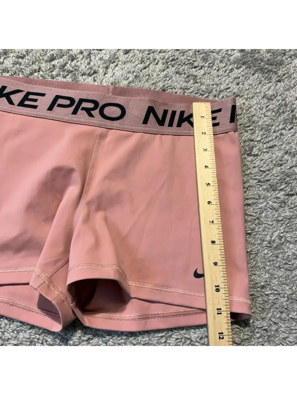 Nike Pro Women’s 3'' Volleyball/Yoga Shorts Red Stardust/Black CZ9857 Pink Large - Picture 6 of 8